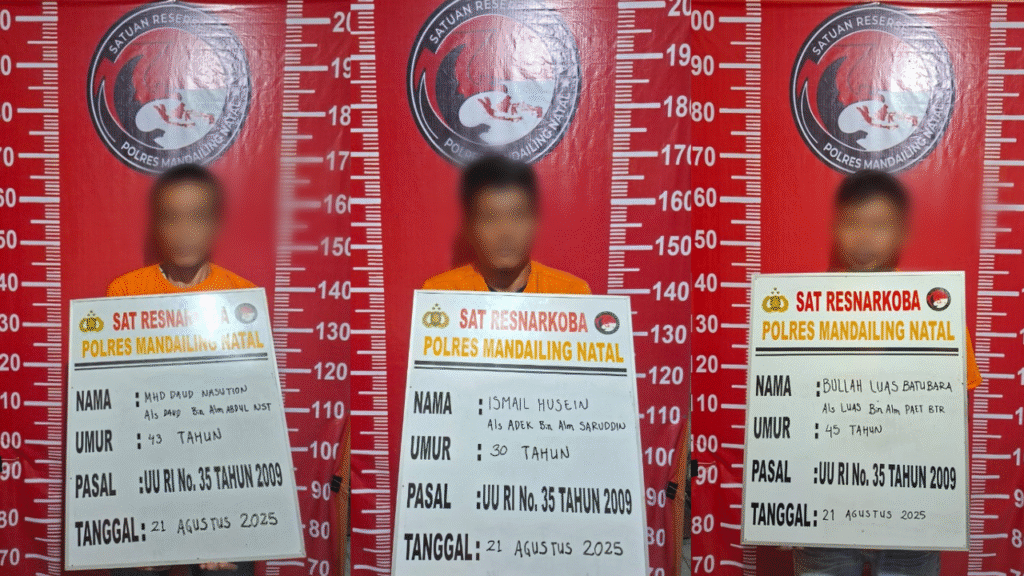 Polisi Gerebek Rumah Pesta Sabu di Panyabungan Jae, 3 Pria Ditangkap