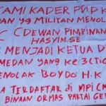 Spanduk Berbau Rasis Dipasang di Eks Kantor PDI.P Kota Medan, Sutrisno Pangaribuan : Pengecut!