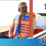 Tak Mudah Sampai di Hulu Arus Sungai, Ahirnya Bupati Madina Tiba di Siulangaling.