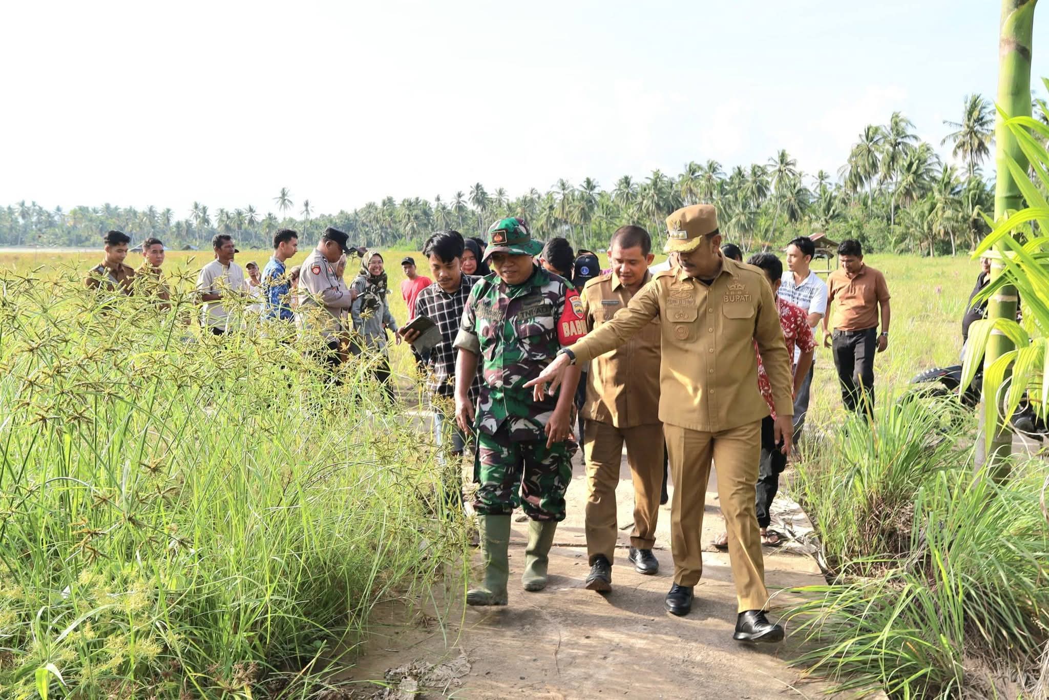 Bupati Saipullah Pembersihan Sedimen Di Lahan Pertanian Desa Sayurmatua Di Mulai Pekan Ini