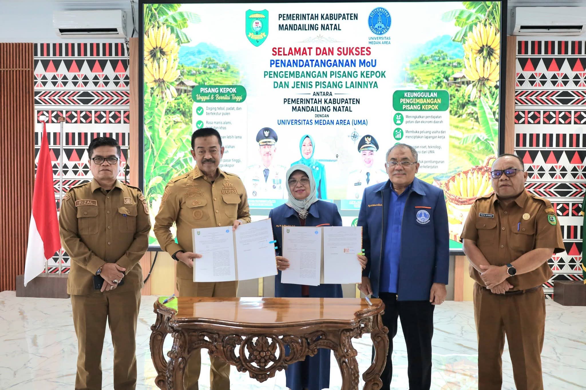 Pemkab Madina Bersama UMA Teken MoU Dan MoA Budidaya Pisang Kepok