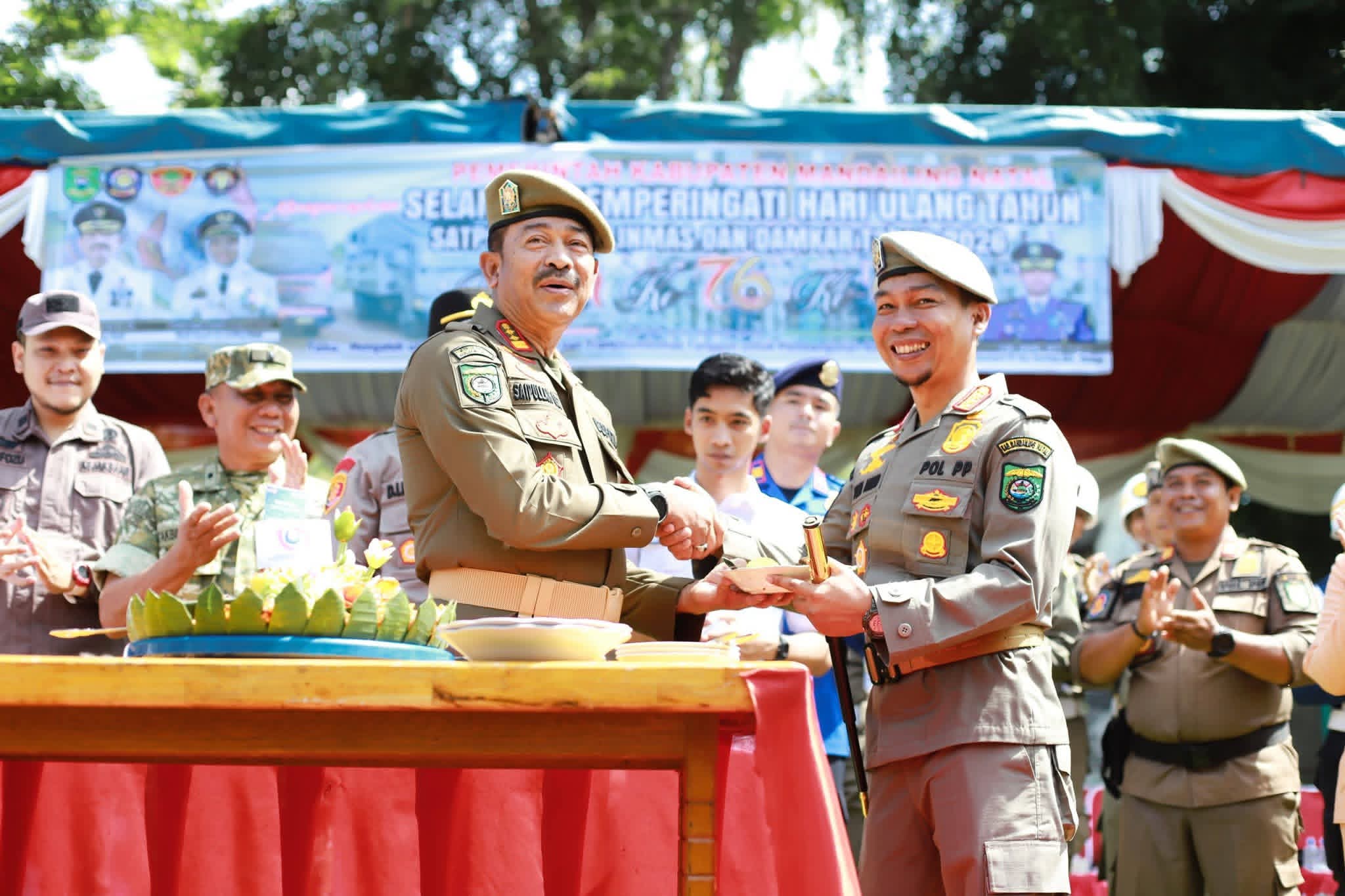 Perayaan Hut Satpol PP Dan Pemadam kebakaran Di Gelar Lapangan Kantor Bupati Lama