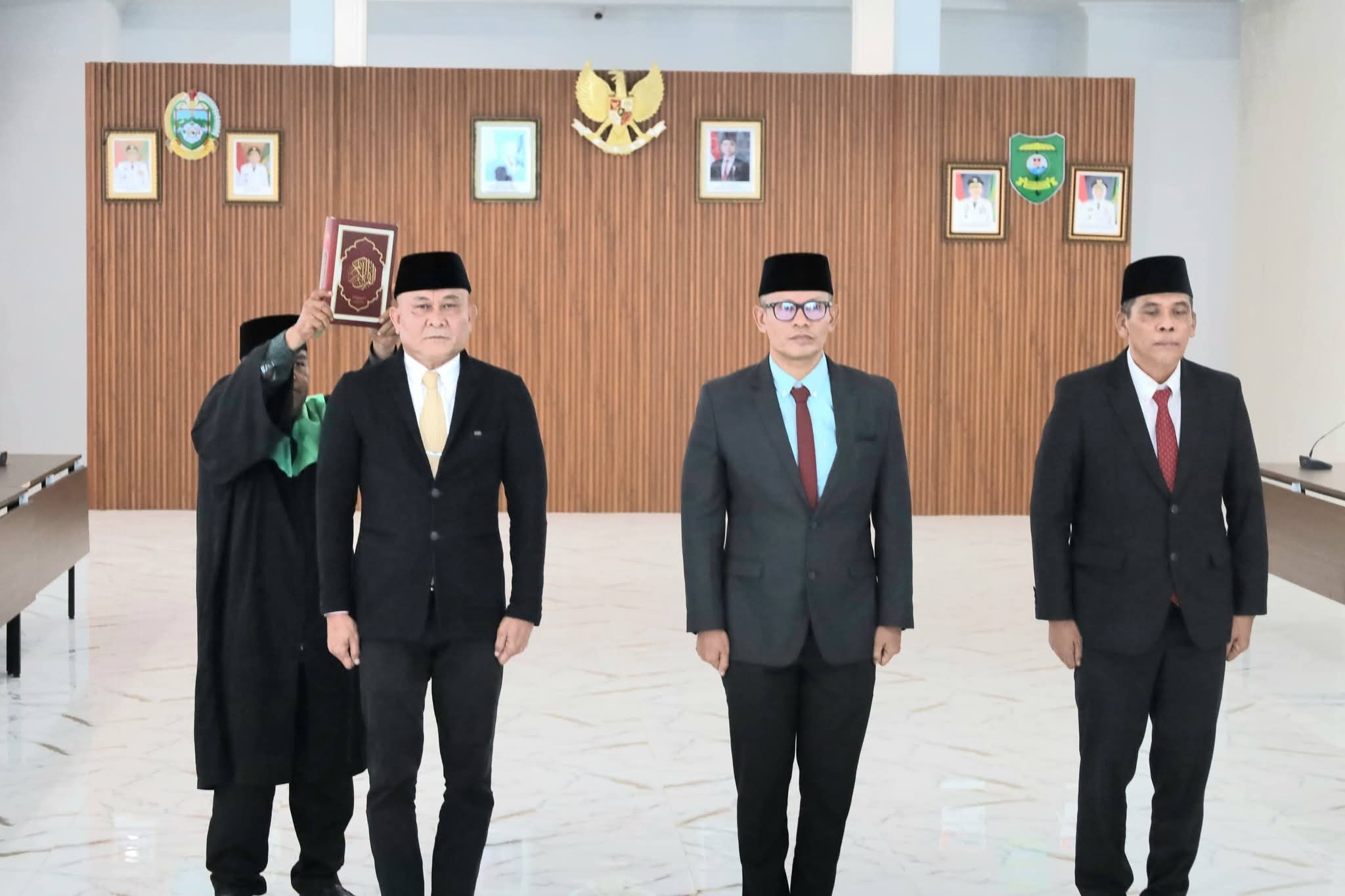 Bupati Saipullah Lantik Tiga Kepala Dinas, Turut Di Saksikan Wakil Bupati