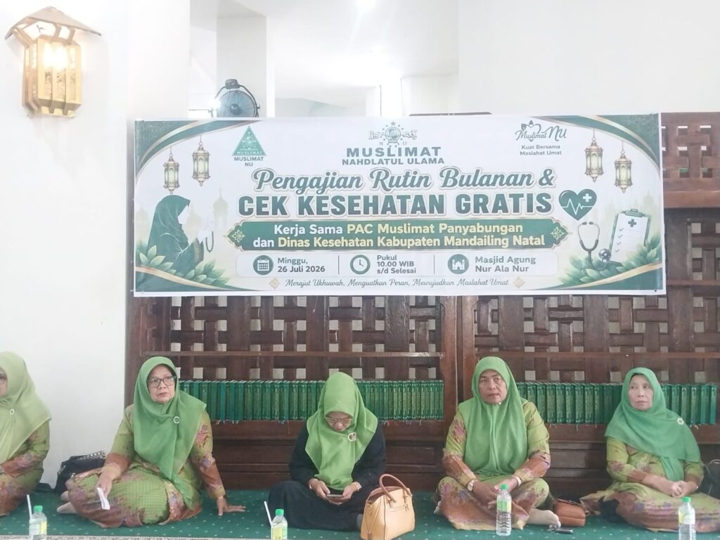 Pengajian Rutin Muslimat NU Dirangkai Layanan Cek Kesehatan Gratis.