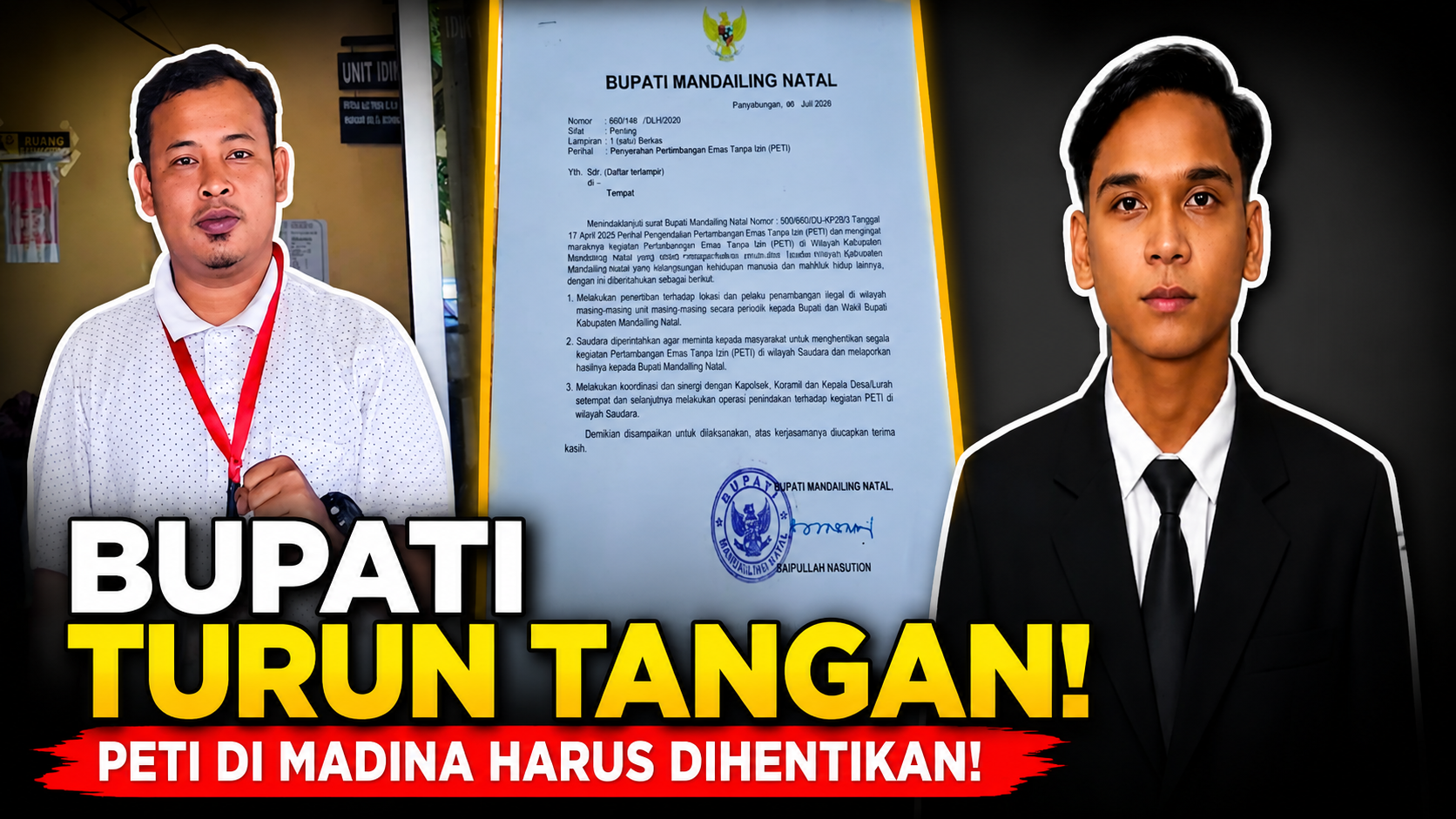 Dituding Takut Copot Kades GD Diduga Pemain Tambang Ilegal, Marwah Bupati Madina Dipertaruhkan!