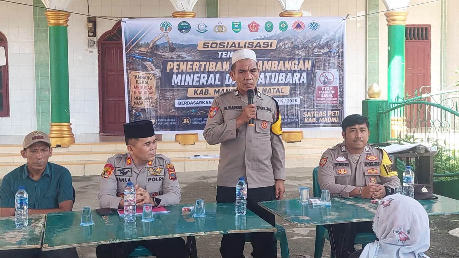 Kasat Binmas Polres Madina Mengajak Masyarakat Tidak Ikut Kegiatan PETI