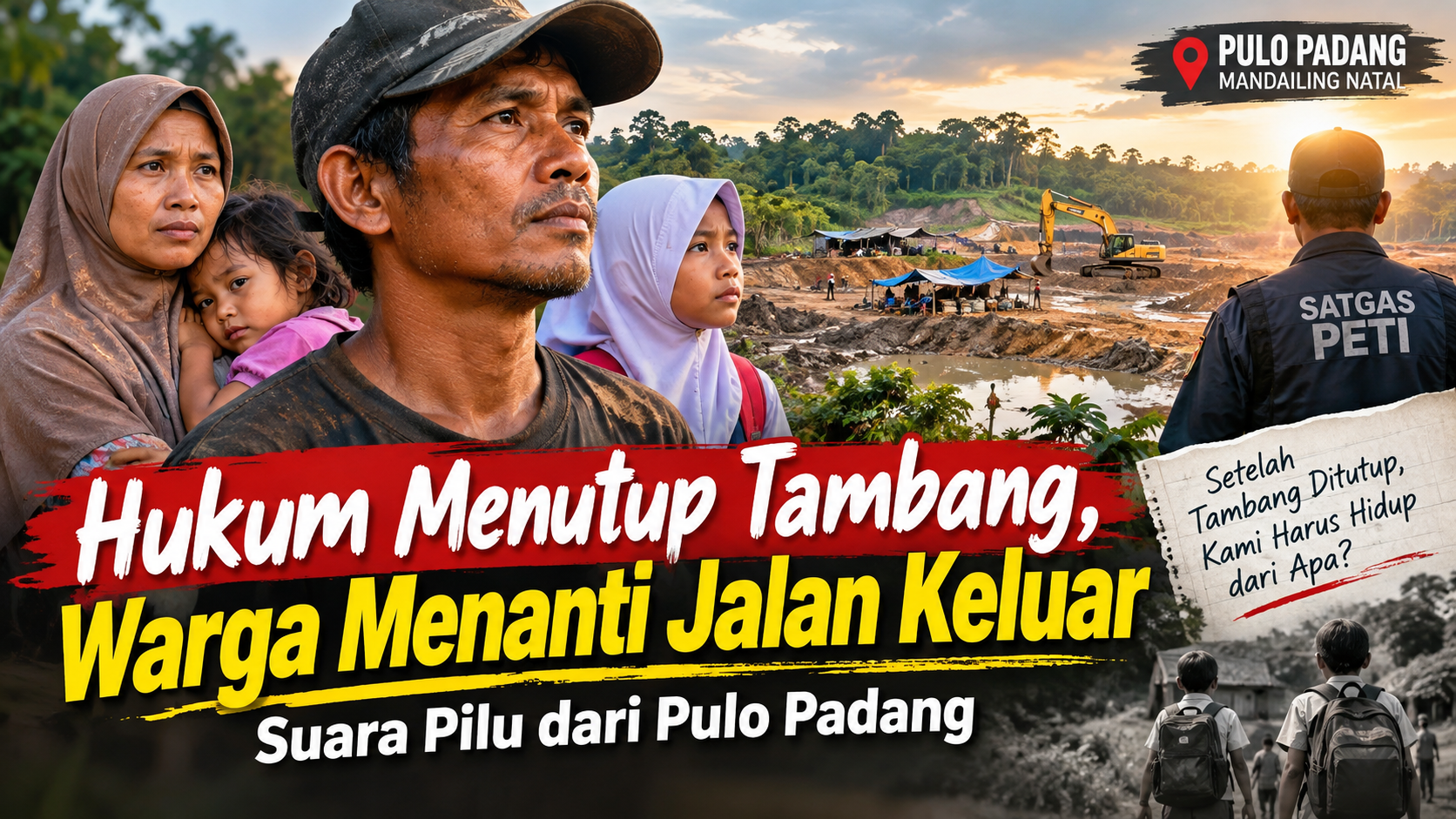Di Balik Penutupan Tambang, Ada Keluarga yang Menanti Jalan Keluar