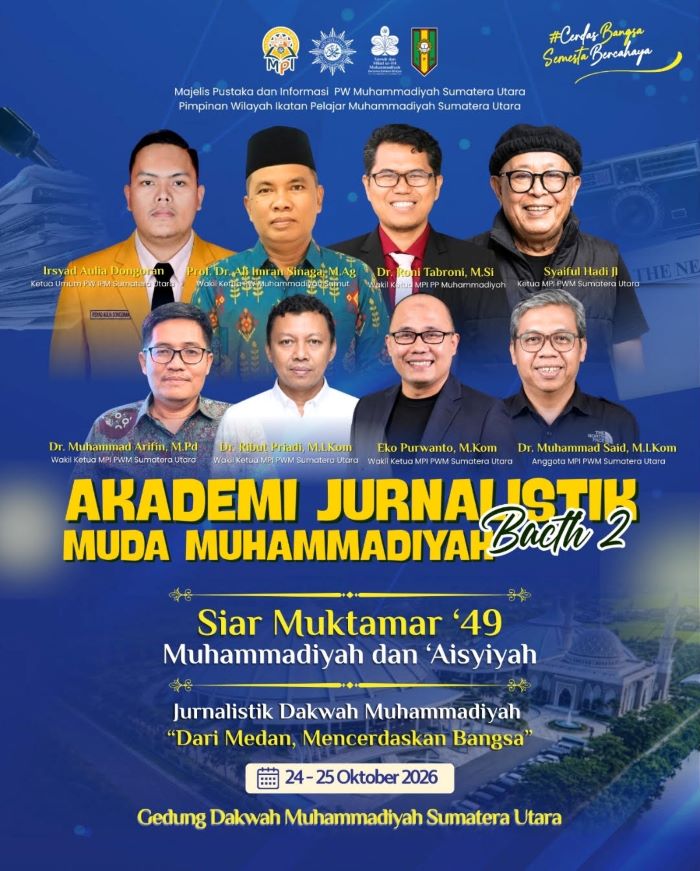 MPI PWM Sumut Gembleng Jurnalis Muda Jelang Muktamar Muhammadiyah.